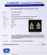 Nice 18kr Emerald cut Yellow Topaz and Diamond Earrings