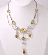 Elegant Chandelier Necklace in Sterling Silver