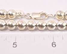 Beaded Necklace and Bracelet in Sterling Silver