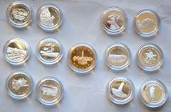 1992 Canada125 th Anniversary Set of 12 Silver Quarters & $ 1 Proof