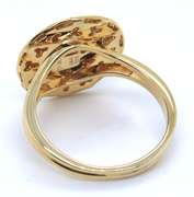 Gorgeous Yellow Gold Diamond Cut Swirl Ring
