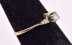 Dainty Diamond Ring in Yellow Gold
