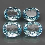 Large 17.66ct vivid sky blue Topaz set