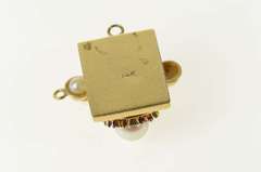 14K Yellow Gold Pearl Ruby Sapphire Telephone Retro Charm/Pendant