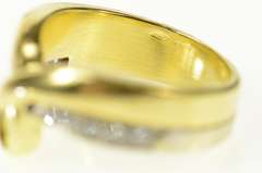 18K Yellow Gold Ornate Diamond Loop Layered Statement Band Ring