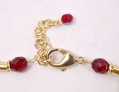 Mesmerizing Italian Made, Hand Blown Art Glass with Gold Leaf Overlays Necklace