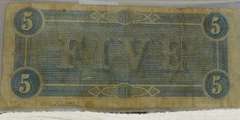 Confederate: 1864  $5 Richmond, circ, signed & numbered