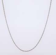 Vintage Sterling Silver Rope Chain Necklace