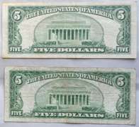1953 1953 A Star $5 US Silver Certificates
