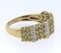 Charming Yellow and White Diamond Band in Yellow Gold