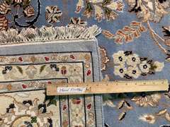 FINE SILK & WOOL KASHAN RUG 8x10.4