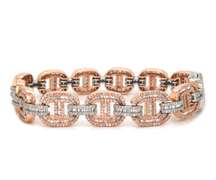 Glamorous 10kt White & Rose Gold Diamond Bracelet