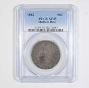 XF45 1842 Seated Liberty Half Dollar - Medium Date - Graded PCGS