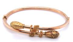 Fantastic Yellow Gold Bypass Knot Bangle