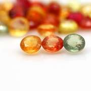 7.03ct heated only Autumn leaves Sapphire set