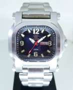 Reactor men’s Photon watch 200M diver blue sun-ray dial day date function