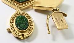 Phenomenal Artistic Malachite Druse 18K Bracelet