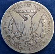 1896-S Morgan Silver Dollar, Circulated.