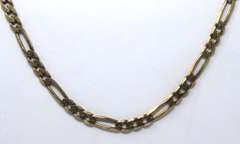 Italian Sterling Silver Figaro Necklace and Bracelet