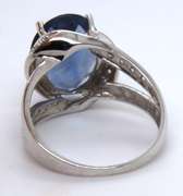 Sterling Silver Blue Cubic Zirconia Ring