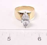 Sparkling CZ Band Ring in Yellow Gold
