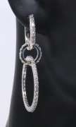 Sterling Silver Cubic Zirconia Dangle Earrings
