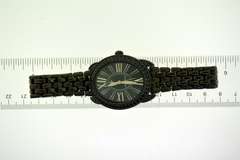 Ladies Judith Ripka Black Spinel Steel Watch