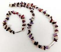 Multi-Gemstone & Sterling Necklace & Bracelet Set