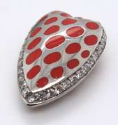 Group Lot of 3 Sterling Silver Rings and Heart Pendant