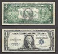 $1 1935-E Silver Certificate Scarce Dark 100% Offset