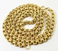 Fabulous 29" Textured 18K Link Necklace