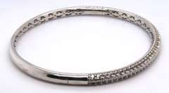 Vinatge Sterling Silver Cubic Zirconia Bangle