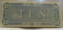 Confederate: 1864  $10 Richmond, circ, signed & numbered