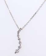 Dazzling White Gold Diamond Journey Necklace