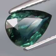 High luster 1.23ct blue green Sapphire pear