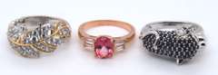 Big Group Lot of Sterling Silver Rings