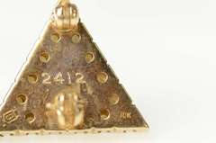 10K Yellow Gold Sigma Epsilon Delta Seed Pearl Lapel Pin/Brooch