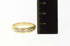 10K Yellow Gold Classic Diamond Inset Wedding Band Ring