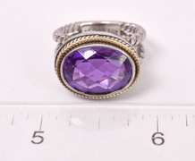Glimmering Purple Gemstone Ring in Sterling Silver