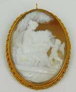 Exquisite Large 14K Goddess Cameo Pin/Pendant
