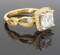 18k Simon G Diamond Engagement Ring