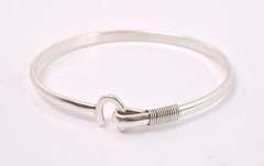 Hook Clasp Bracelet in Sterling Silver