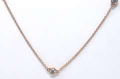 Cubic Zirconia Sterling Silver by the Yard Chain Necklace