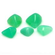 Graduated 14.29ct candy green Chrysoprase set