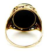 Early 14K Filigree Cameo Ring