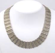 Vintage Sterling Silver Woven Necklace