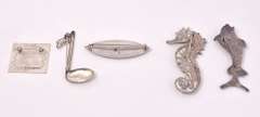 Lot of 5 sterling silver pin's