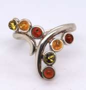 Sterling Silver Amber Ring