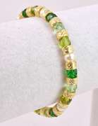 Dazzling Set of Hand Blown Italian Art Glass and Gold Plated Beads Necklace, Bracelet, & Earrings