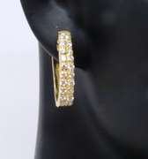 Fantastic 18kt Channel Set Round CZ Earrings